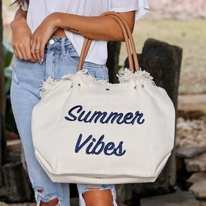 Summer Vibes Canvas Tote